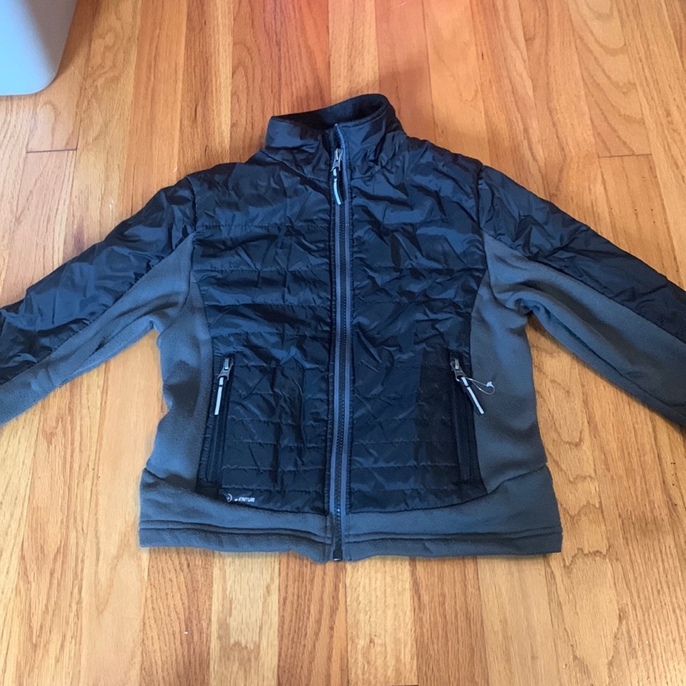Champion boys jacket coat fleece XS 4-5 perfect for fall gray zip up